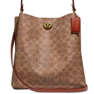 NWT Coach Polly Black/Gold Leather Crossbody